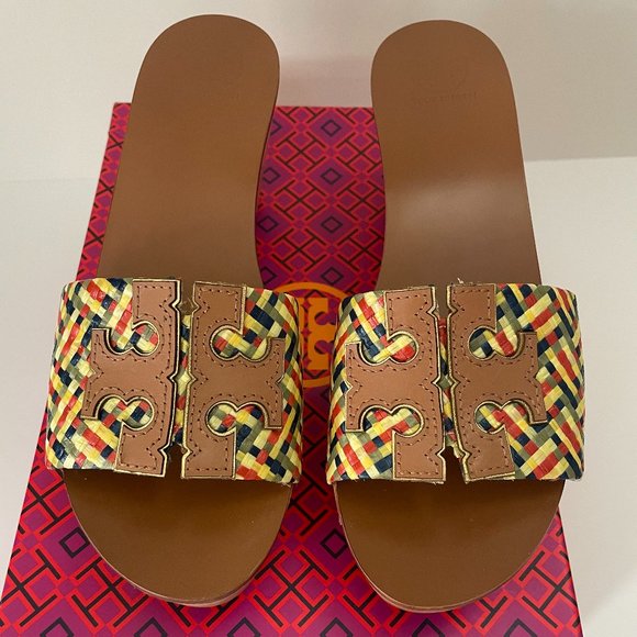 Tory Burch Ines 80 MM Wdge Slide Sandals - Picture 4 of 10